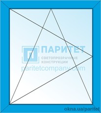 Одностворчатое левое поворотно откидное окно 